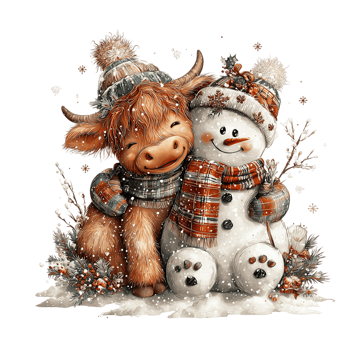 Highland Kuh, Winter Weihnachten #2