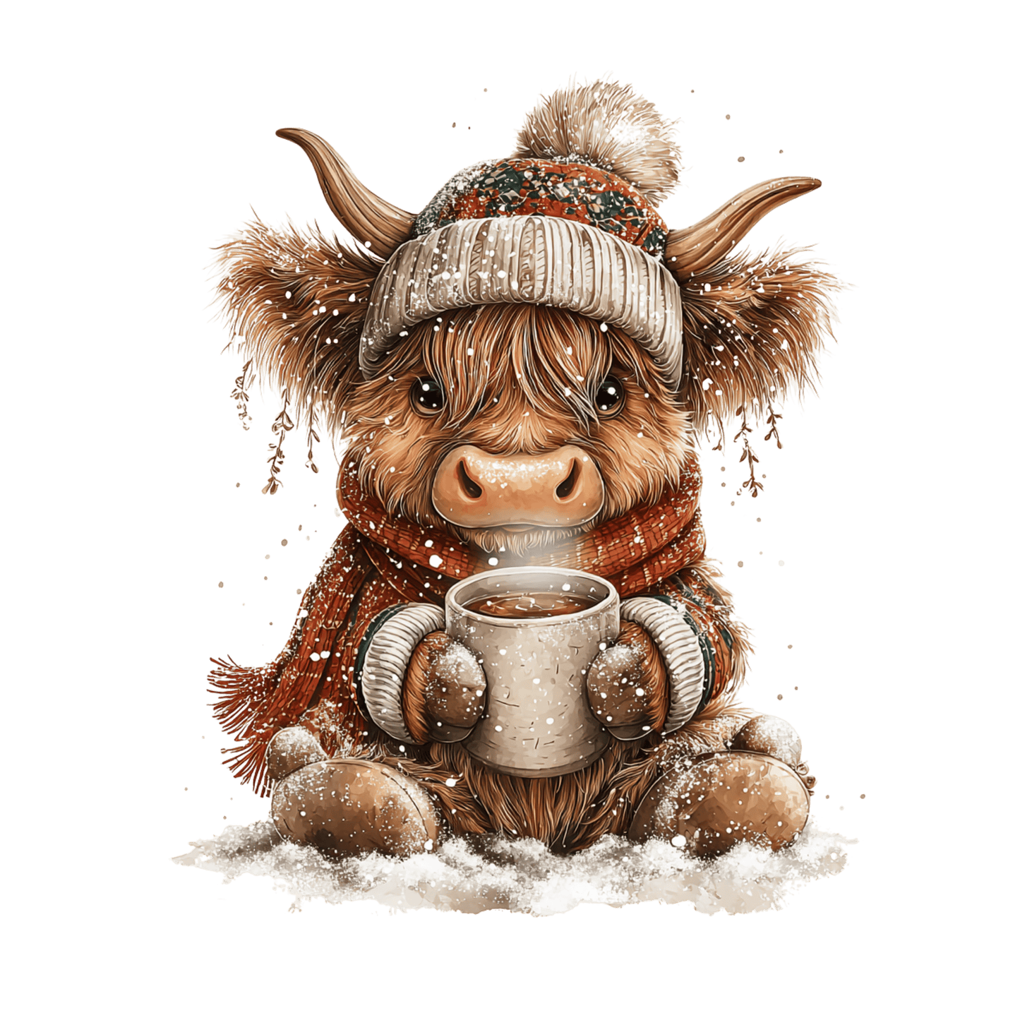 Highland Kuh, Winter Weihnachten #4