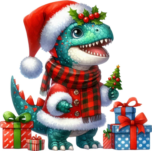 Weihnachtstiere Dino#12