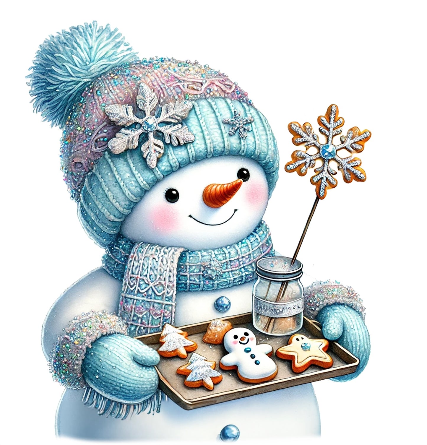 Schneemann blau; Winter; Weihnachten #3