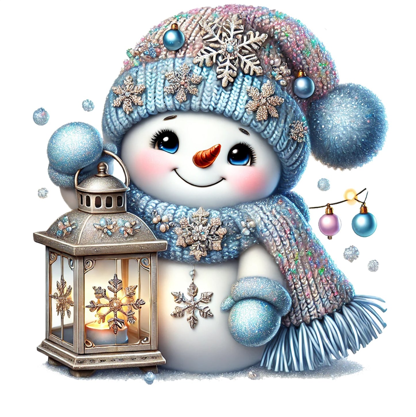 Schneemann blau; Winter; Weihnachten #4