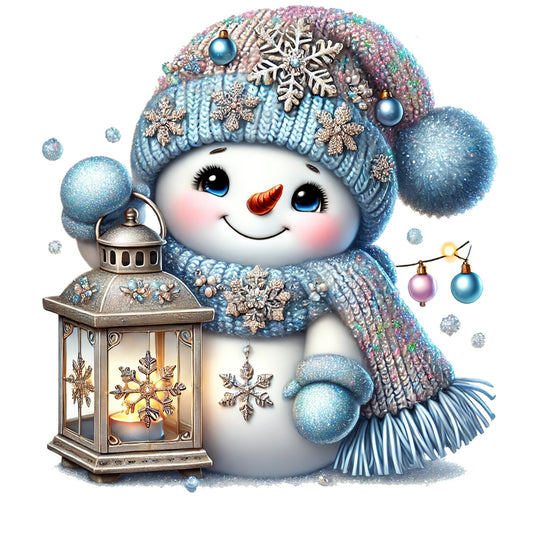 Schneemann blau; Winter; Weihnachten #4