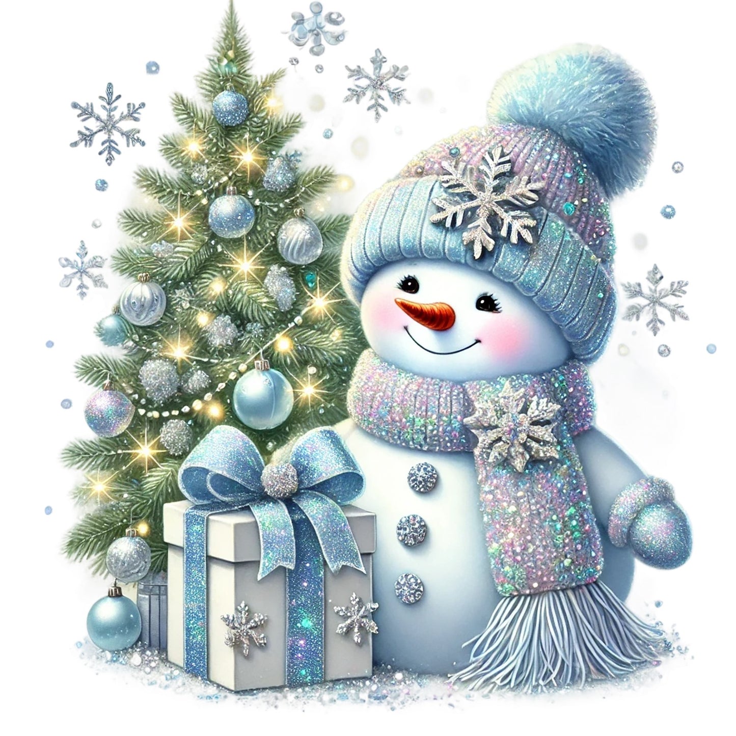 Schneemann blau; Winter; Weihnachten #5