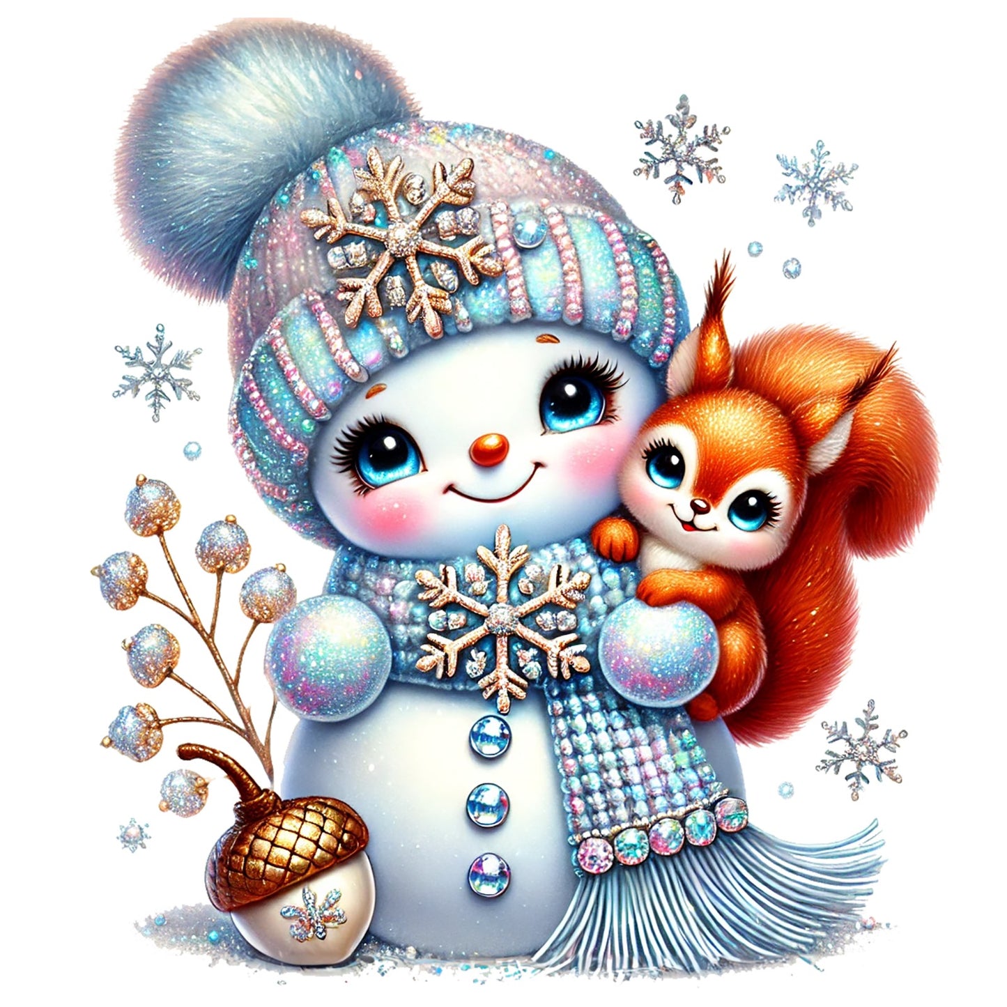 Schneemann blau; Winter; Weihnachten #6