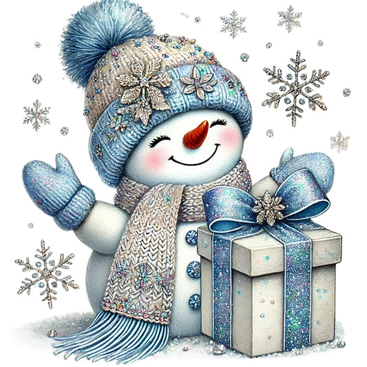 Schneemann blau; Winter; Weihnachten #7