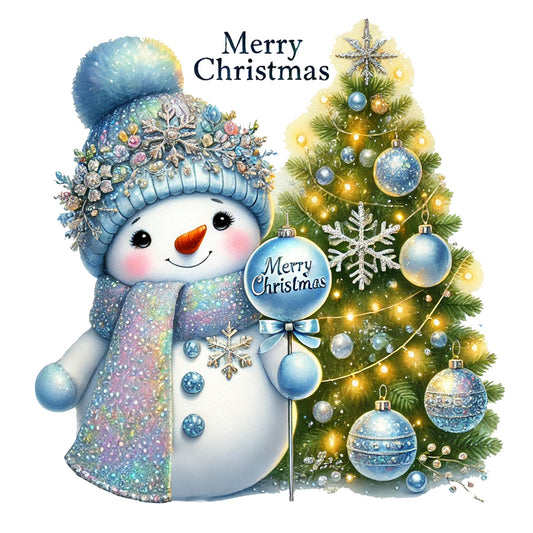 Schneemann blau; Winter; Weihnachten #12