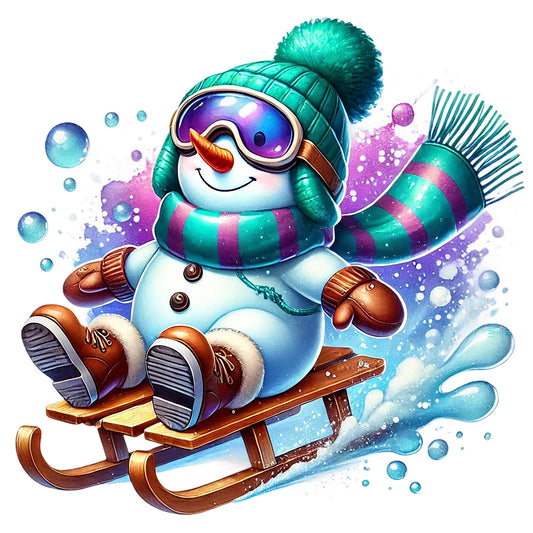 Schneemann türkis; Winter; Weihnachten; Kinder #12