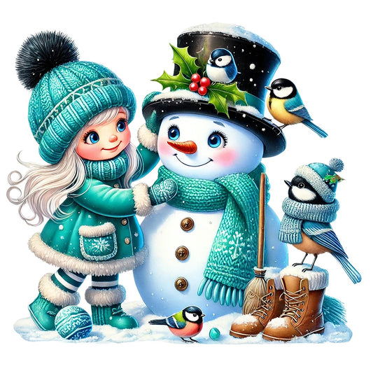 Schneemann türkis; Winter; Weihnachten; Kinder #14