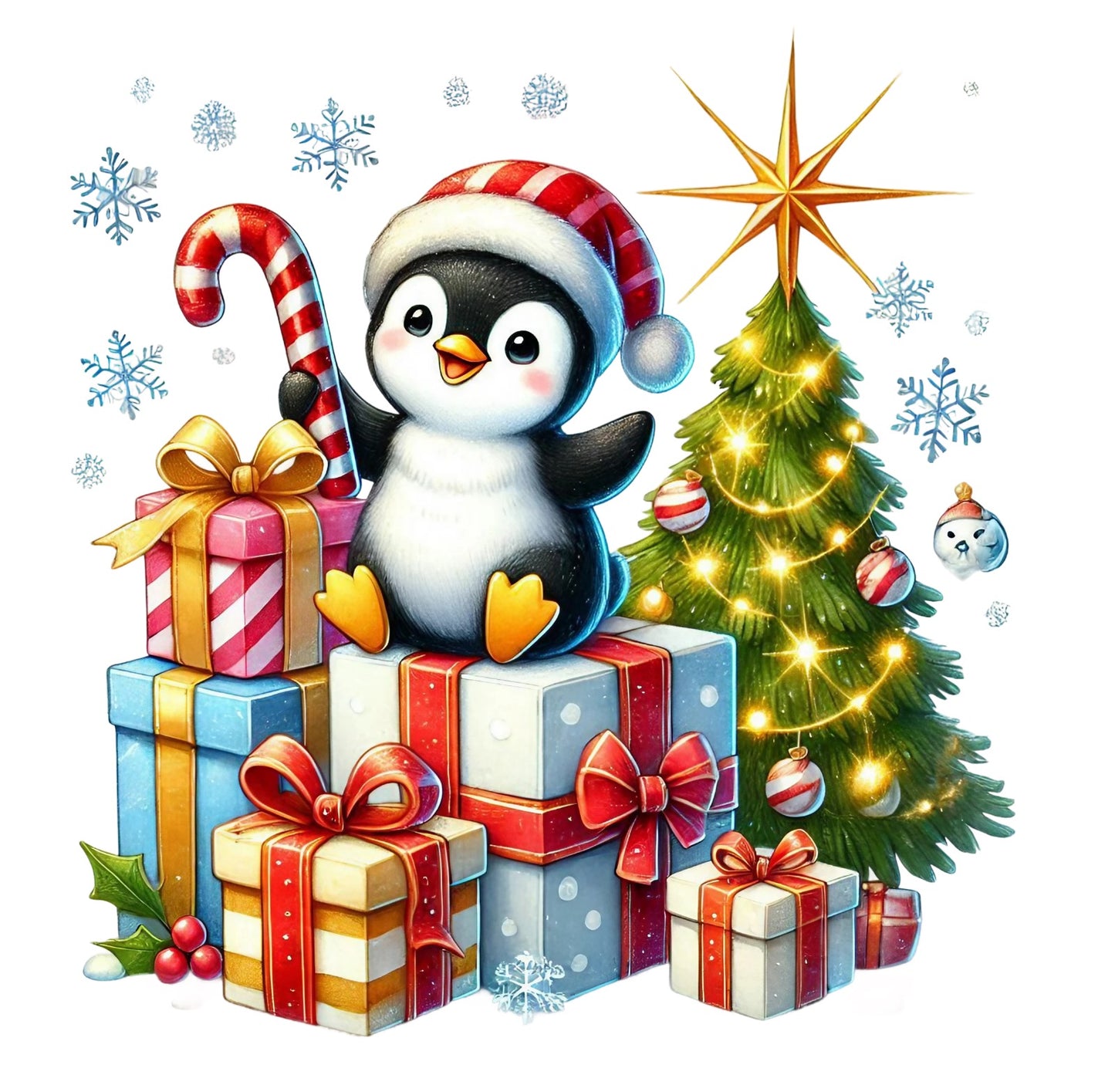 Pinguine; Winter; Weihnachten; bunt #5