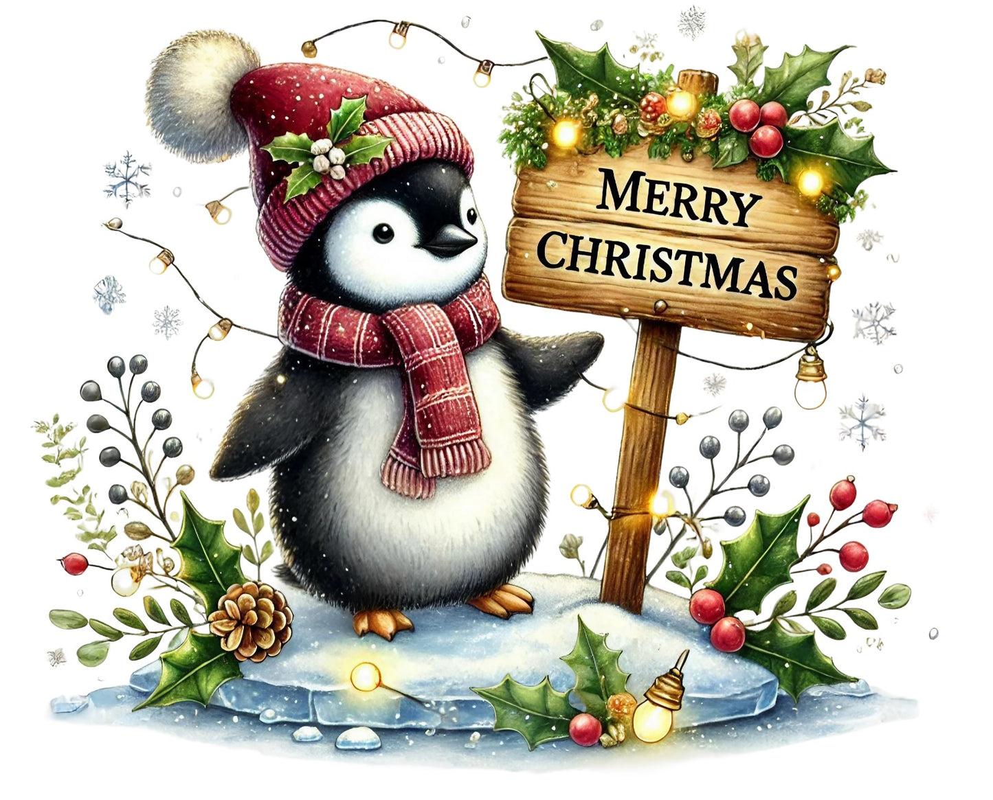 Pinguine; Winter; Weihnachten; bunt #6