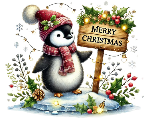 Pinguine; Winter; Weihnachten; bunt #6