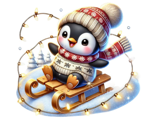 Pinguine; Winter; Weihnachten; bunt #14