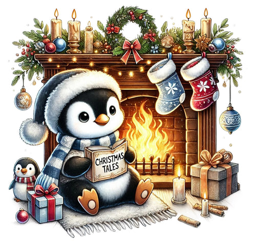 Pinguine; Winter; Weihnachten; bunt #15