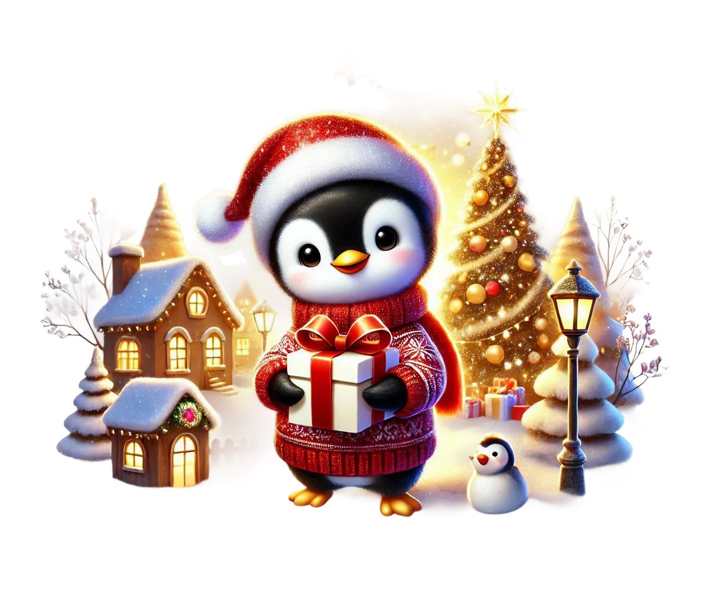 Pinguine; Winter; Weihnachten; bunt #18