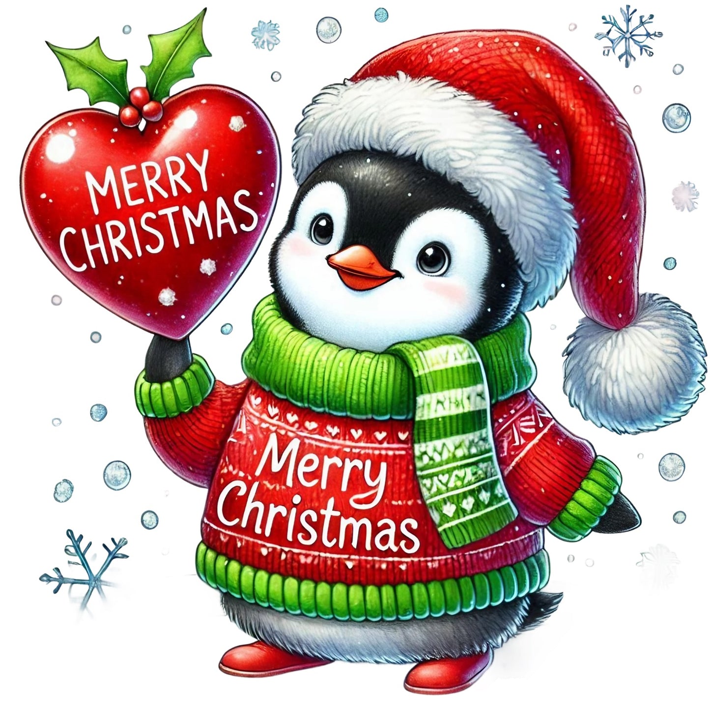 Pinguine; Winter; Weihnachten; bunt #19