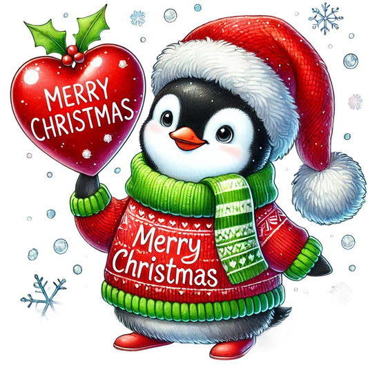 Pinguine; Winter; Weihnachten; bunt #19