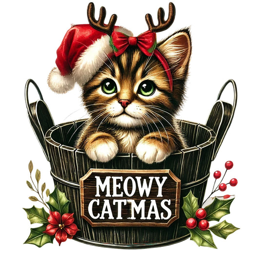 Weihnachtskatzen; Eimer; Weihnachten; Winter #1