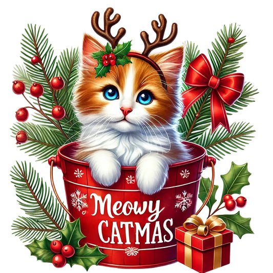 Weihnachtskatzen; Eimer; Weihnachten; Winter #4