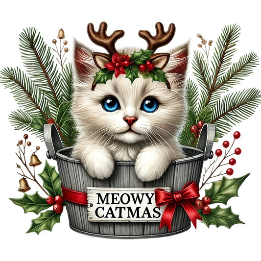 Weihnachtskatzen; Eimer; Weihnachten; Winter #10