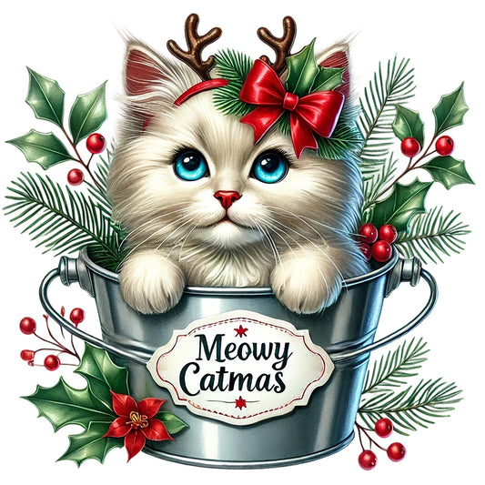 Weihnachtskatzen; Eimer; Weihnachten; Winter #15