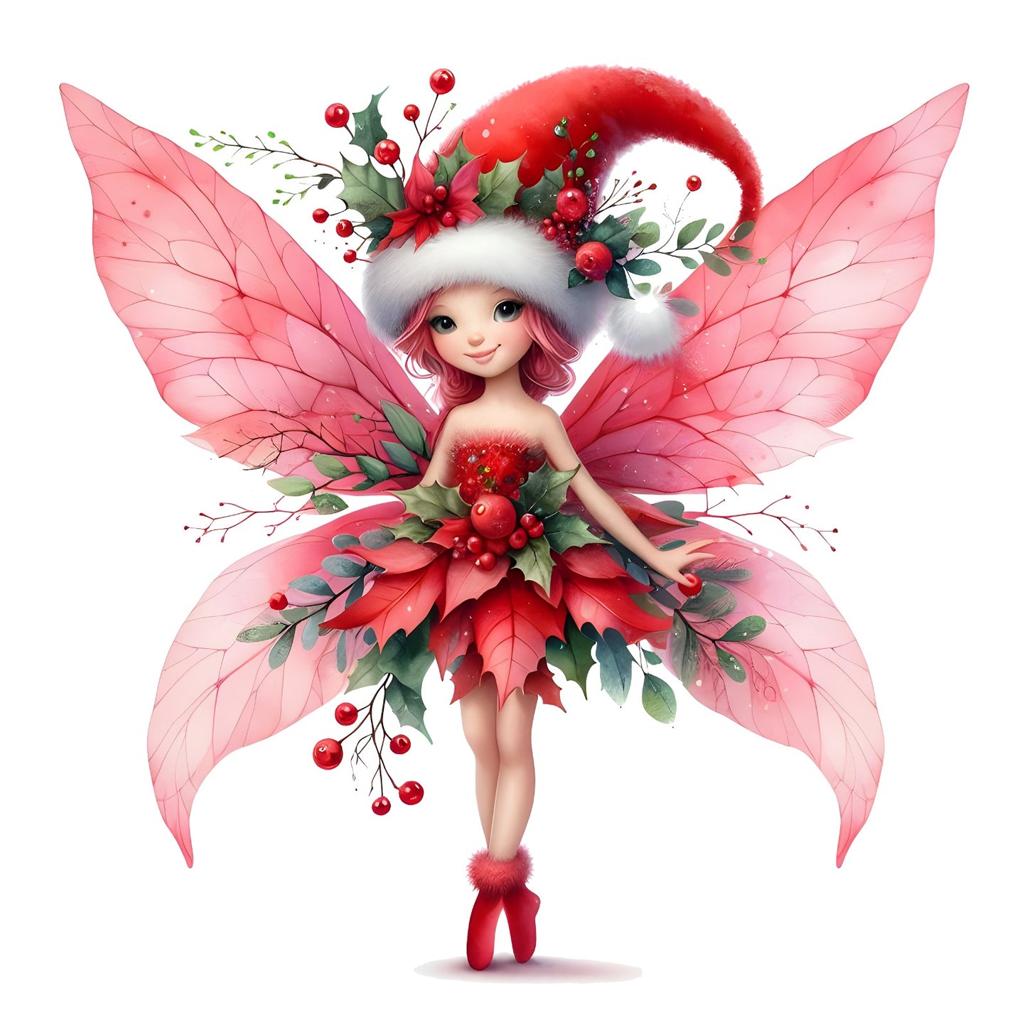 Weihnachtsfee rot, Weihnachten, Christmas, Fee #2