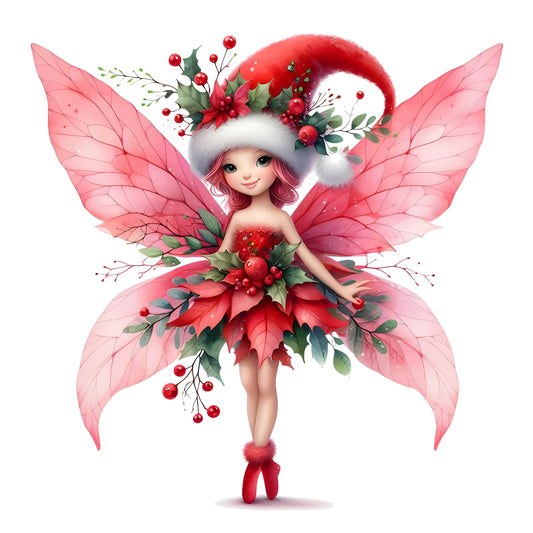 Weihnachtsfee rot, Weihnachten, Christmas, Fee #2