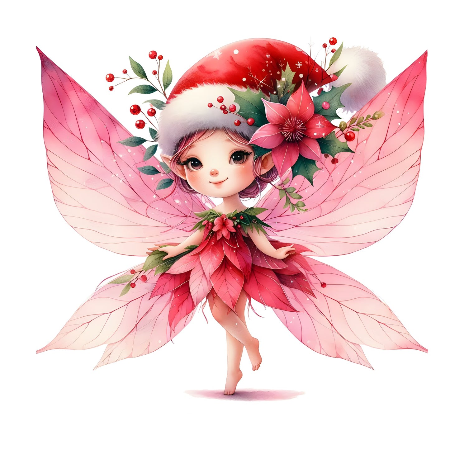 Weihnachtsfee rot, Weihnachten, Christmas, Fee #7