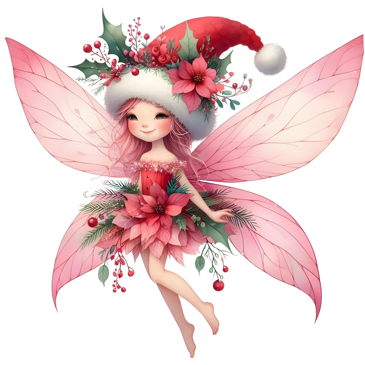 Weihnachtsfee rot, Weihnachten, Christmas, Fee #11