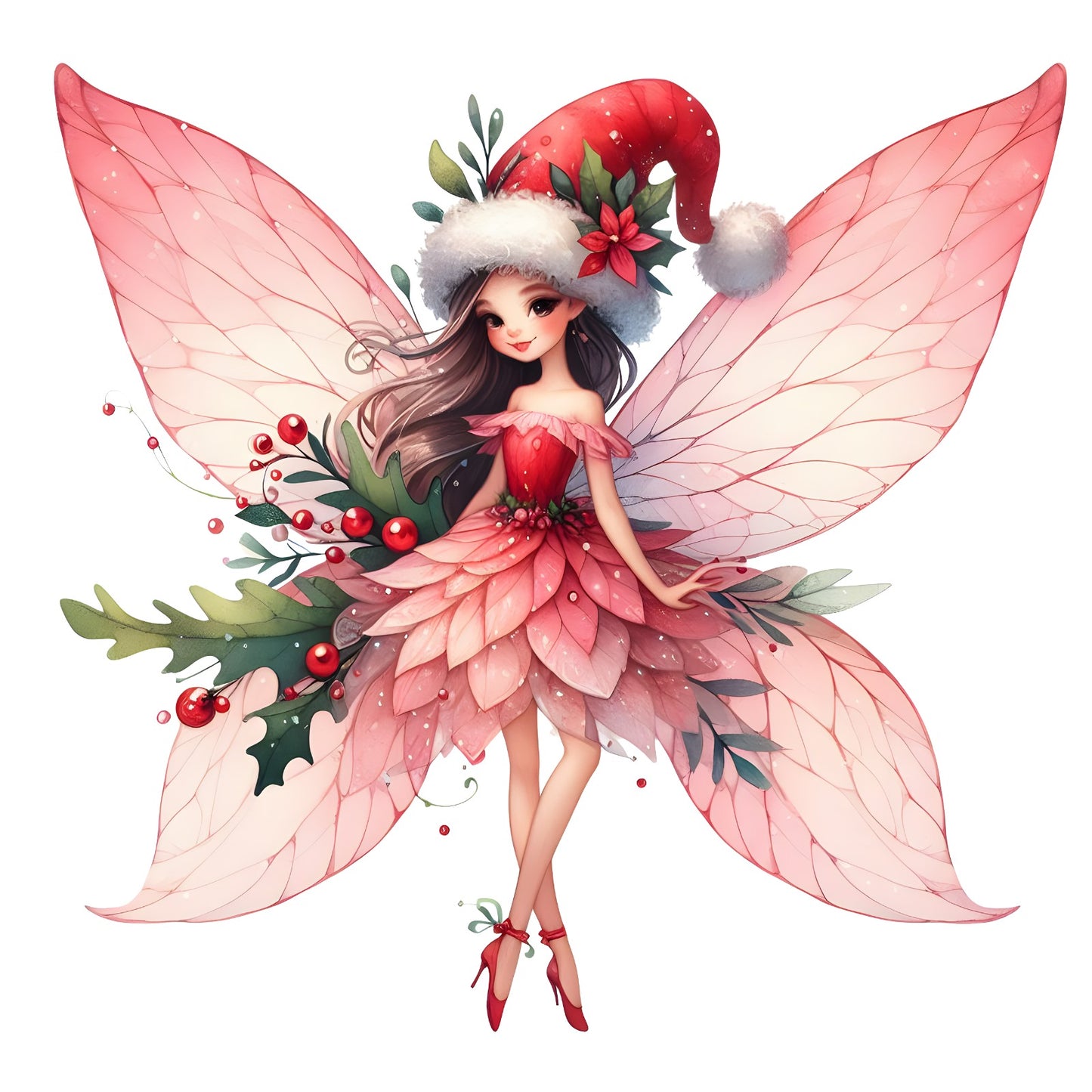 Weihnachtsfee rot, Weihnachten, Christmas, Fee #14