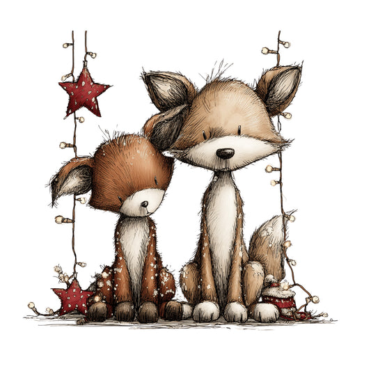 Weihnachtstiere, Wald, Schnee, Weihnachten, Geschenke #6