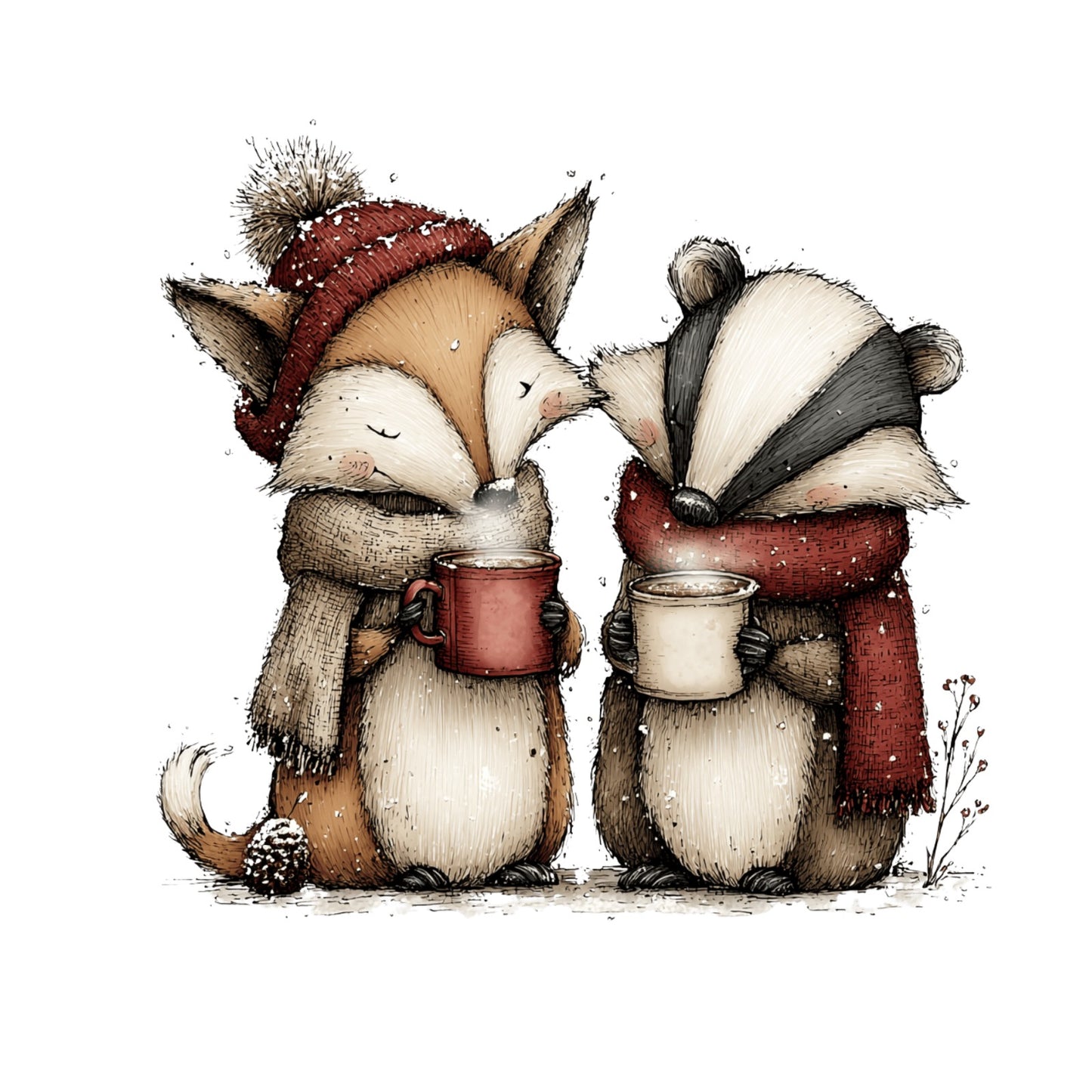 Weihnachtstiere, Wald, Schnee, Weihnachten, Geschenke #18