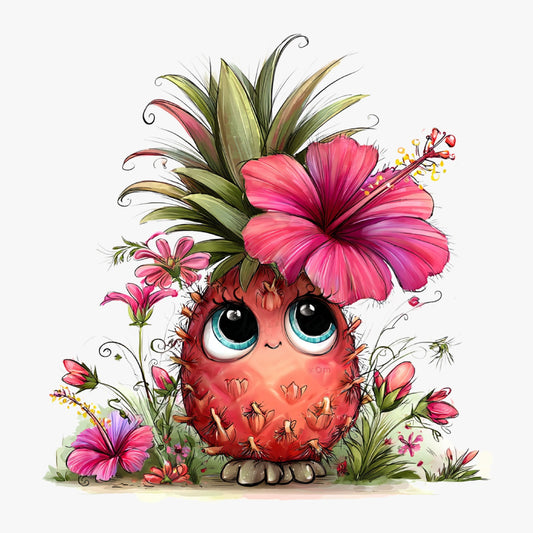 Ananas, Sommer, lustig, pink, sweet, Pineapple #34