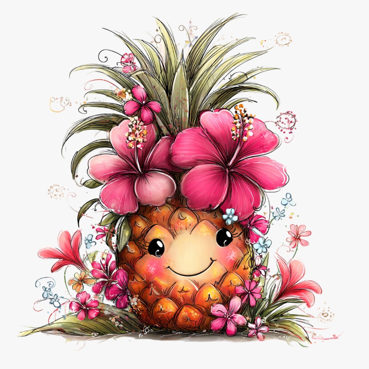 Ananas, Sommer, lustig, pink, sweet, Pineapple #10