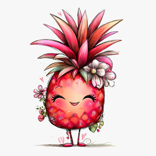 Ananas, Sommer, lustig, pink, sweet, Pineapple #3