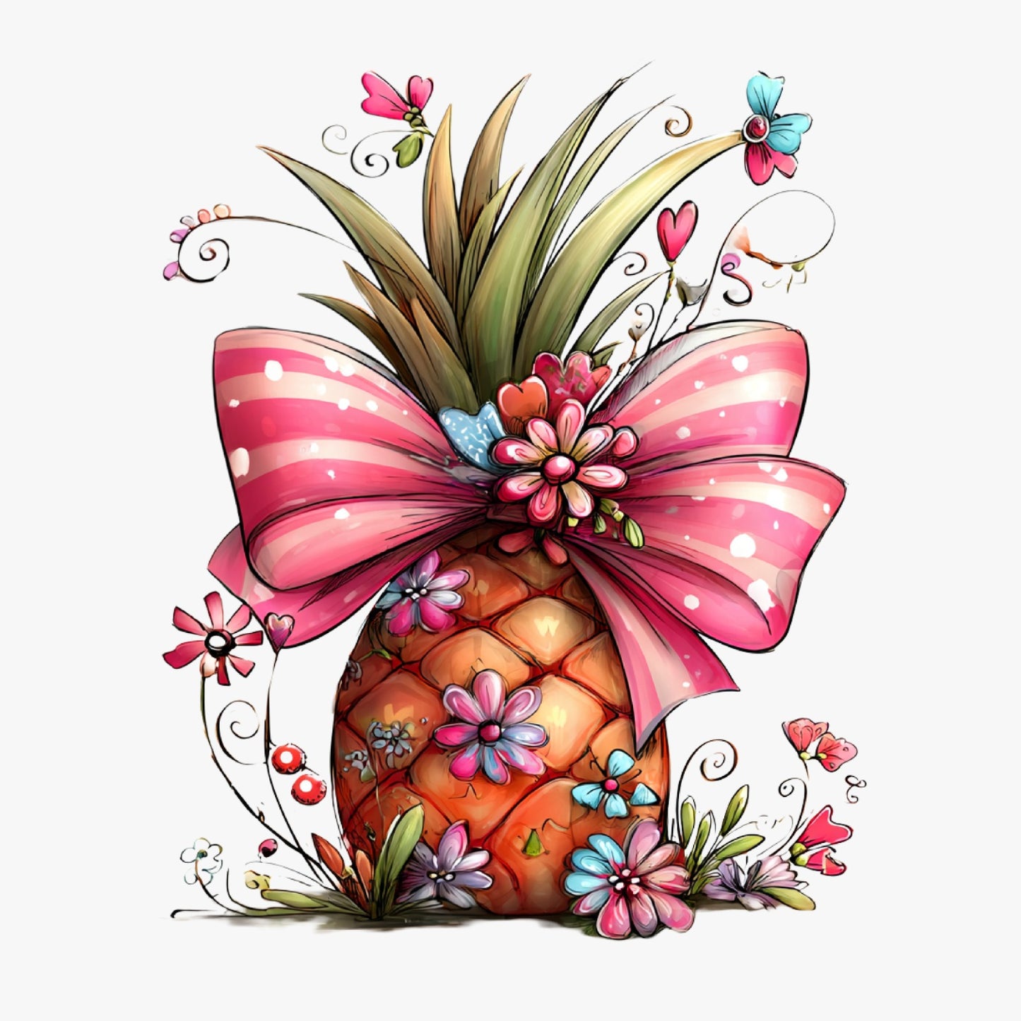 Ananas, Sommer, lustig, pink, sweet, Pineapple #12