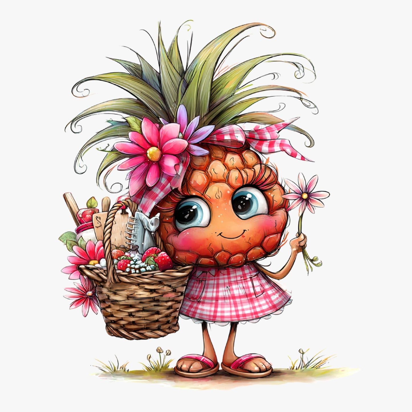 Ananas, Sommer, lustig, pink, sweet, Pineapple #15