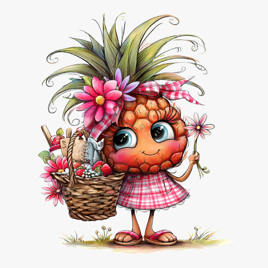 Ananas, Sommer, lustig, pink, sweet, Pineapple #15
