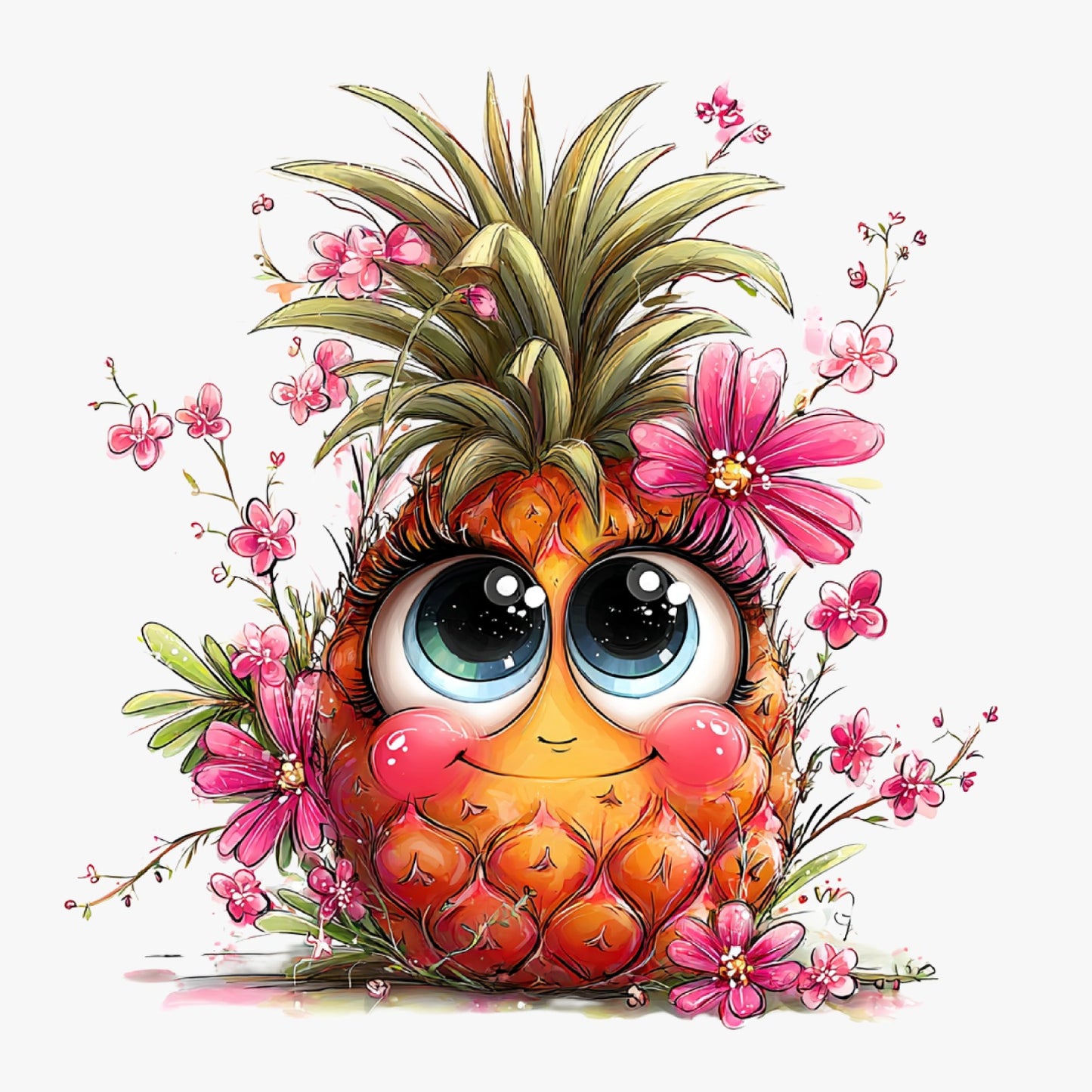 Ananas, Sommer, lustig, pink, sweet, Pineapple #17