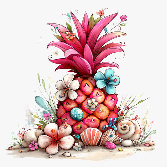 Ananas, Sommer, lustig, pink, sweet, Pineapple #13