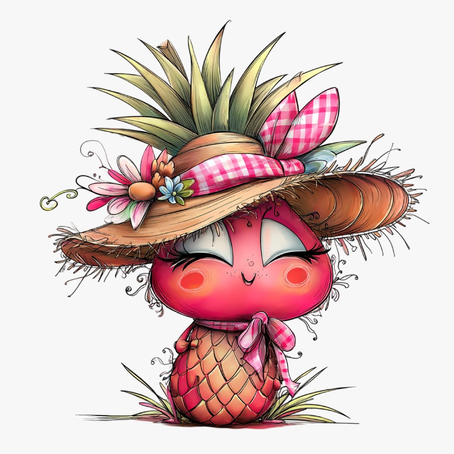 Ananas, Sommer, lustig, pink, sweet, Pineapple #28
