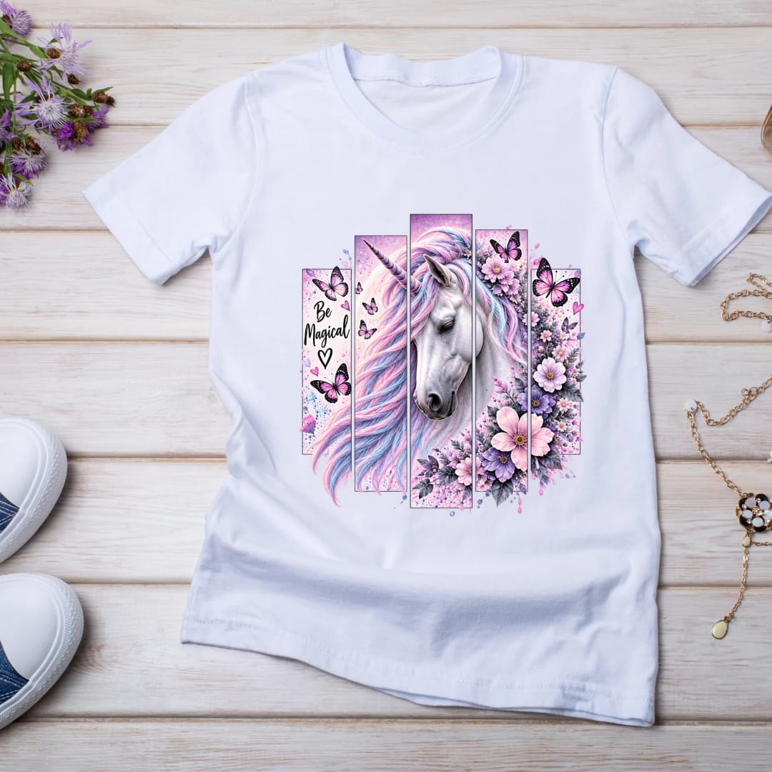 Bügelbild Pferd; Einhorn bunt # 11