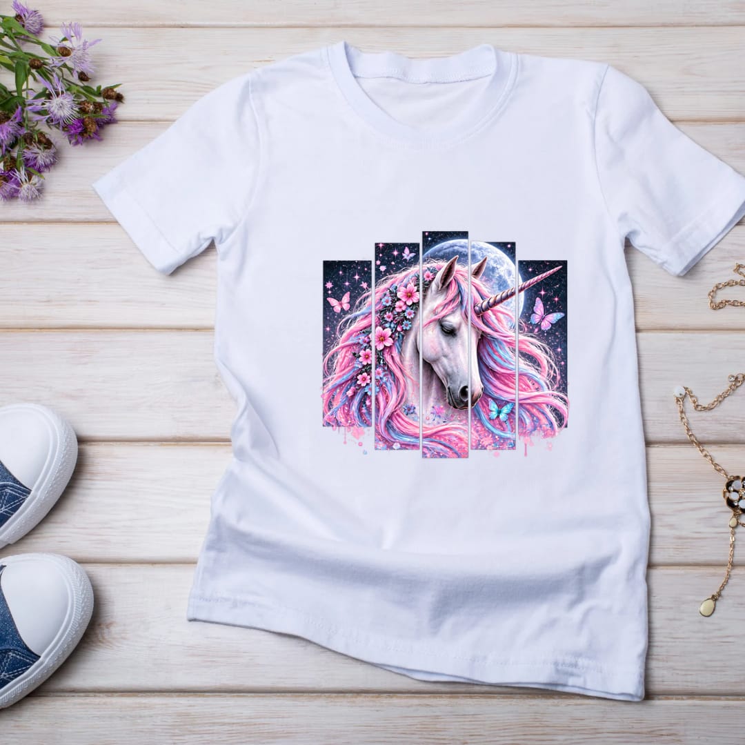 Bügelbild Pferd; Einhorn bunt # 12