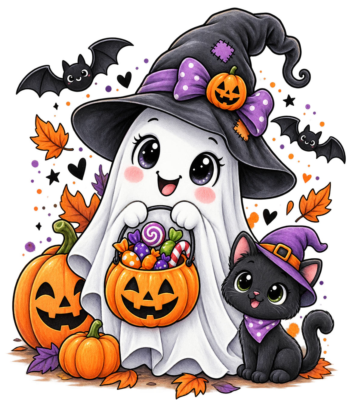 Bügelbild Halloween Geist #1