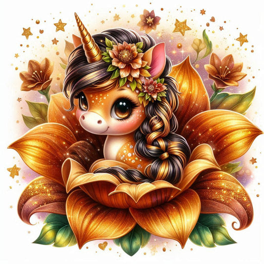 Florales Einhorn Herbst #6