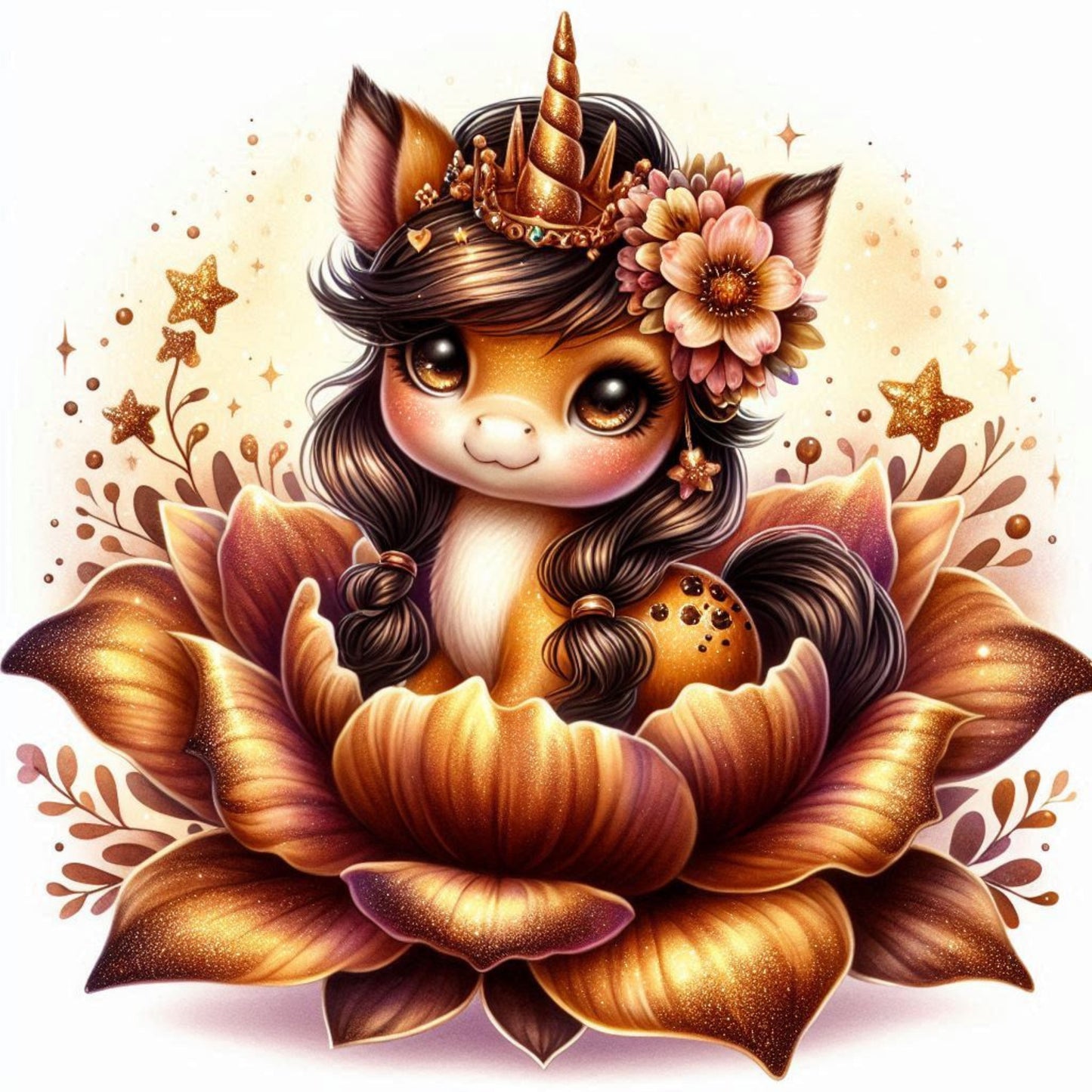 Florales Einhorn Herbst #7