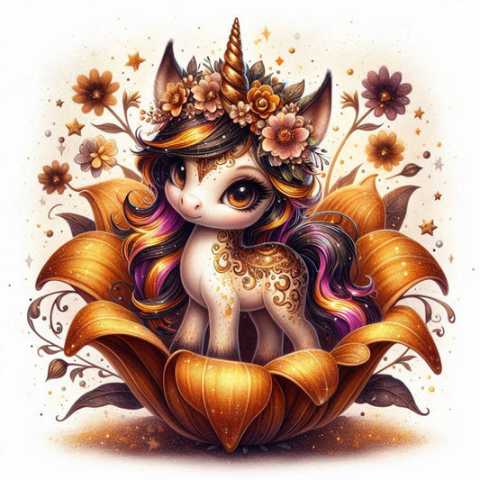 Florales Einhorn Herbst #1