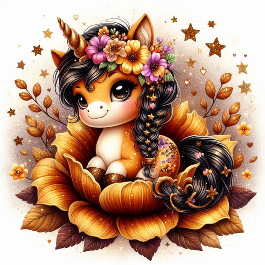 Florales Einhorn Herbst #3