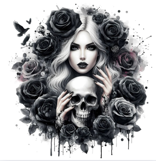 Frau mit Totenkopf #3