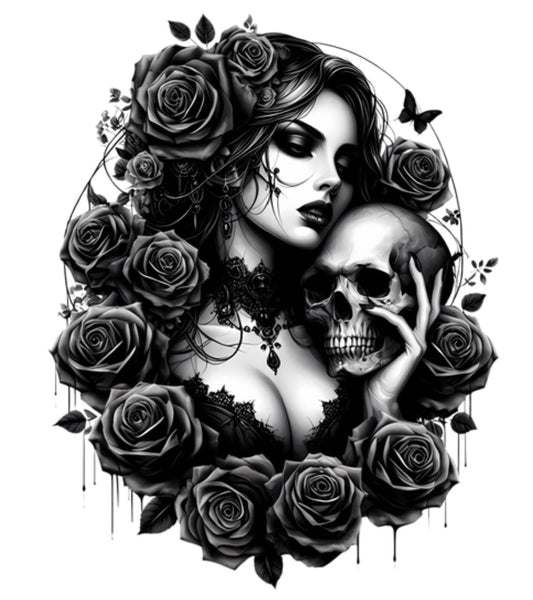 Frau mit Totenkopf #8