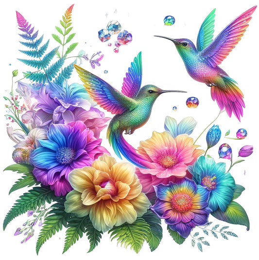 Kolibri mit Hibiskusblüte #8